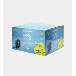 Dunlop Tennisbälle Fort Xtra Life (drucklos, speziell für Slinger Ballmaschine) - 72 Stück