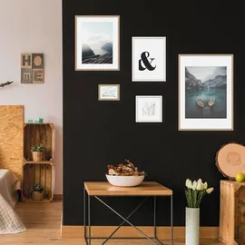 Möbel Kraft Iceland Holz schwarz 40x50 cm 3er Set