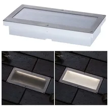 Paulmann LED Außen-Bodeneinbauleuchte Brick alu-grau 20 x 10 cm warmweiß