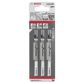 Bosch Professional BIM Stichsägeblatt U 101 BF Clean for Hard Wood 3er-Pack (2608636236)