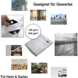 casa pura Abdeckplane Leno 2 x 3 m Weiß