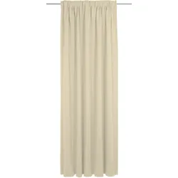 Vorhang WIRTH "Trondheim B", beige (natur), B:132cm H:265cm, Polyacryl, Gardinen, nach Maß