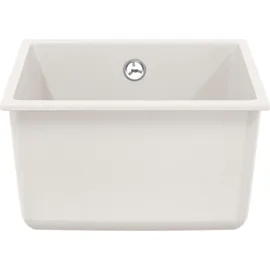 vidaXL Waschbecken rechts Einbauart Quarz Weiß 370 x 460 mm