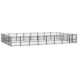 vidaXL Outdoor Hundezwinger 7,76 m x 4,85 m x 1 m Stahl Schwarz