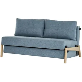 Sofa.de Klappsofa mit Schlaffunktion Webstoff 2-Sitzer Blau