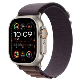 Apple Watch Ultra 2 GPS + Cellular 49 mm Titangehäuse natur, Alpine Loop indigo M