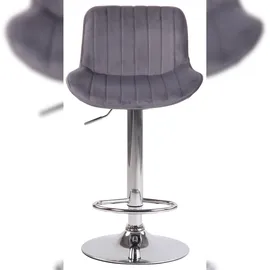 CLP Barhocker Lentini Samt I Thekenhocker Höhenverstellbar I Barstuhl Mit Fußstütze I 360° Drehbar I Tresenhocker Mit Trompetenfuß