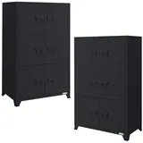 ML-Design Aktenschrank Metallschrank mit Schubladen, freistehender Aufbewahrungsschrank (2-St) Lagerschrank anthrazit Büroschrank Werkzeugschrank Stahlschrank weiß 75 cm x 120 cm x 40 cm
