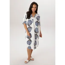 aniston plus Blusenkleid Blau/Beige/Weiß 44