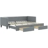 vidaXL Tagesbett 80 x 200 cm Hellgrau