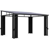 vidaXL Pavillon mit Vorhängen 405x294x244 cm Anthrazit