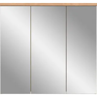 WELLTIME »Dolo, Breite 80 cm, 3 Spiegeltüren, 9 Fächer, 6 Einlegeböden«, (1 St.), Badmöbel, Badschrank, Schrank, Wandschrank, Bad, Badezimmer