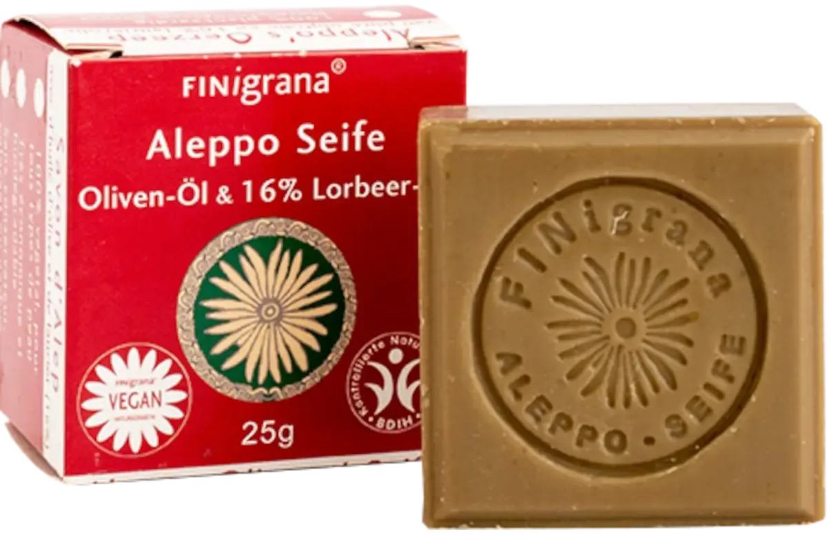 FINigrana Aleppo Olivenölseife mit 16 % Lorbeeröl 25 g