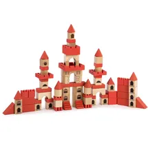 MINILAND BABY Miniland 94050 Märchenschloss aus Holz, Stacking Castle, 100 Teile