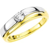 Amor Goldring, mit Zirkonia (synth.) Ringe Weiss