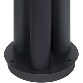 ETC Shop Säulenleuchte Edelstahl 170 cm E27 3er Set anthrazit