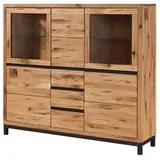 Massivmoebel24 Highboard Wildeiche geölt, villanders 107