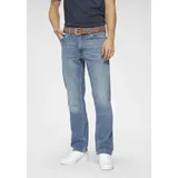 Mustang Tramper Straight Fit Jeans in mittelblauen Used Look-W33 / L30