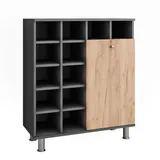 Vicco Wäscheschrank Fynn Anthrazit/Goldkraft Eiche 78.4 x 91.6 cm