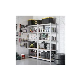 Songmics Lagerregal Metall 100 cm x 200 cm Silber