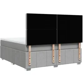 vidaXL Boxspringbett 180 x 200 cm Hellgrau