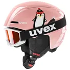 Uvex VITI SET - Skihelm und Skibrille für Kinder - 46-50cm (12) pink penguin