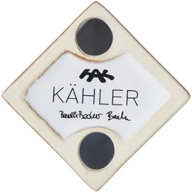 Kähler Kerzenhalter Gingerbread H7,5 cm Keramik Braun/Weiß