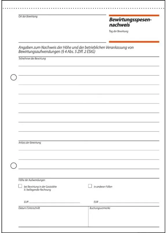 Sigel DIN A5 GB515 Bewirtungsnachweis, 50 Blatt