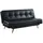 vente-unique Schlafcouch Kunstleder 3-Sitzer Schwarz