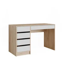 Vicco Schreibtisch Sherry, Sonoma/Weiß, 55 x 120 cm mit Schubladen, Vicco