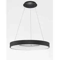 Nova Luce Pendelleuchte Rando Thin LED 50 W, Höhe: 120 cm, Schwarz
