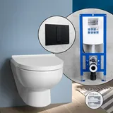 Duravit No.1 Compact Komplett-SET Wand-WC mit neeos Vorwandelement,, 2575090000+16782BM#SET,