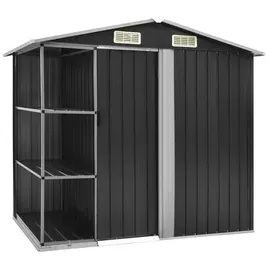 vidaXL Gartenhaus mit Regal 1,9 x 1,2 m anthrazit