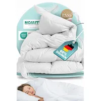 BEFA NATUR Daunendecke Ganzjahr 135x200 cm | 60% Daunen & 40% Federn | 624g Füllgewicht | Allergiker geeignet (NOMITE) | Tierwohl (DOWNPASS) | Oeko-TEX Klasse 1 | Made in Germany