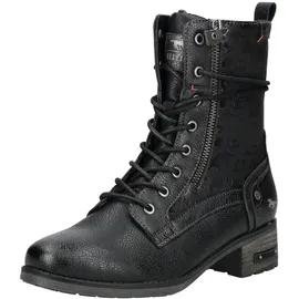 Mustang Stiefelette mit floralem Charme 15M0062002, Größe:38 EU, Farbe:Schwarz | Gr.: 38