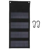 Yosoo Health Gear Tragbares Solarpanel, 12W Monokristallines Faltbares Ladegerät, Schwarz, für Outdoor, Camping, Wandern, Notladung