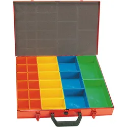 HM Universal-Stahlblechkoffer, variable Inneneinteilung, 3-fach Verschluss, 23 Teile, 440x66x330 mm
