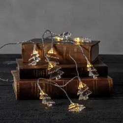 LED Lichterkette Weihnachtsbäume - 10 warmweiße LED - L: 1,35m - Timer - Batteri...