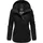 Marikoo Damen warme Winterjacke mit Kapuze Bikoo Black with black fur Gr. L - L