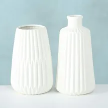 Boltze Vase Esko 2er-Set, weiß