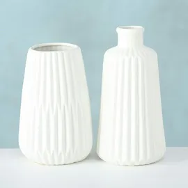 Boltze Vase Esko 2er-Set, weiß
