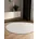 basic Weiß ø 160 Moderner Kurzflor-Teppich für Wohnzimmer