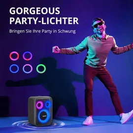 Tronsmart Halo 200 with microphone (black) (18 h, Batteriebetrieb), Bluetooth Lautsprecher, Schwarz