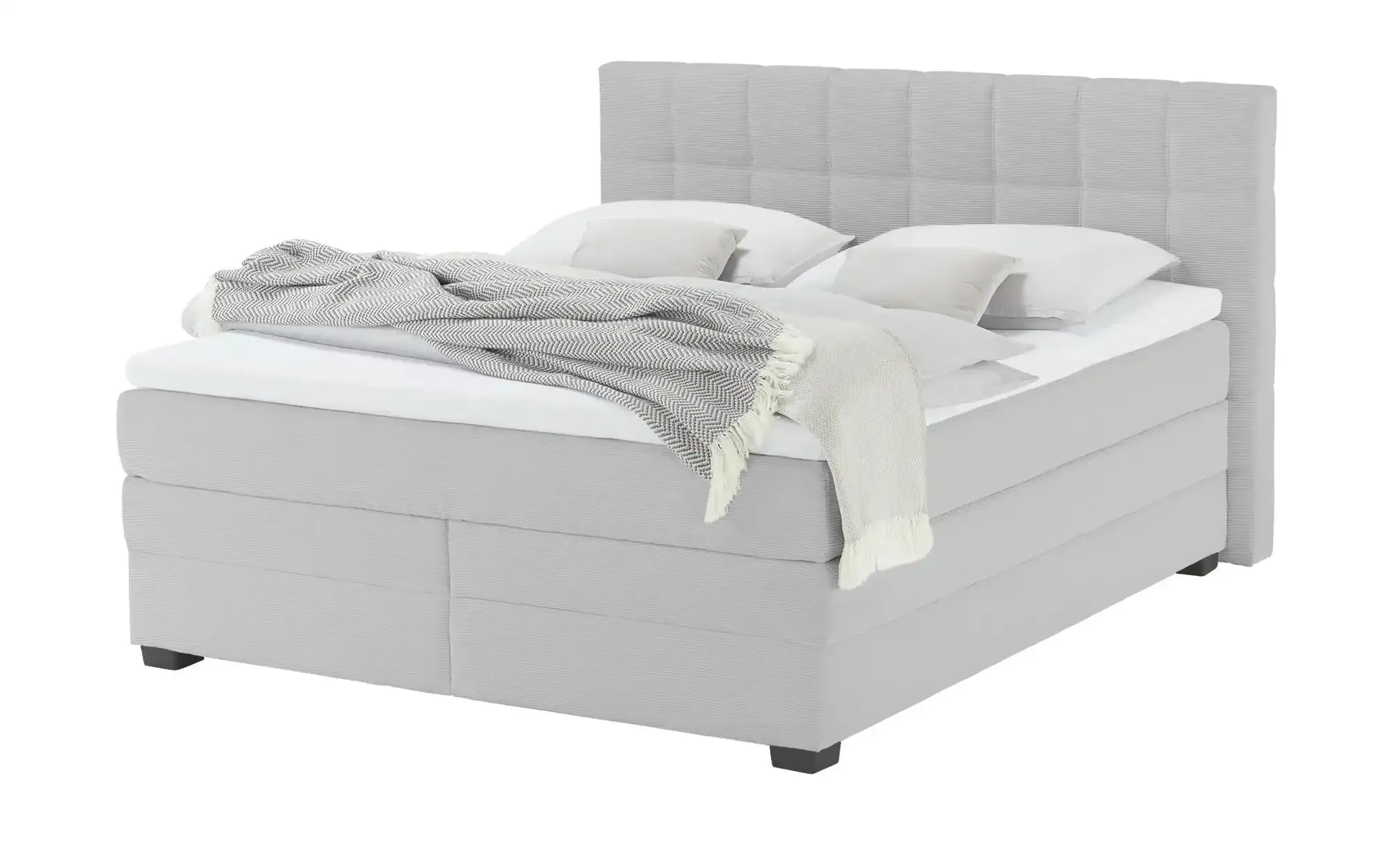 vanDoorn Boxspringbett mit Bettkasten  Canto , silber , Maße (cm): B: 174 H: 119