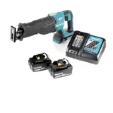 Makita DJR 360 RT Akku Reciprosäge 36V 2x18V Brushless Säbelsäge - 2x 5,0 Ah Akku + Ladegerät