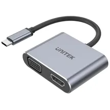 UNITEK D1049A Notebook-Dockingstation/Port-Replikator USB 2.0 Type-C Silber - Silber