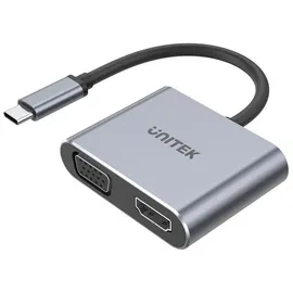 UNITEK D1049A Notebook-Dockingstation/Port-Replikator USB 2.0 Type-C Silber - Silber