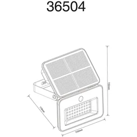 GLOBO Außenwandleuchte Solarlampe Gartenlampe Bewegungsmelder LED beweglich h 15,5 cm