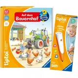 Ravensburger tiptoi Set: Wieso? Weshalb? Warum? Auf dem Bauernhof + 00110 tiptoi Der Stift, Lernspielzeug für Kinder