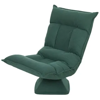 MC Star Bodenkissen Bodenstuhl 360° Drehbar Bodensessel mit 5-Fach Verstellbarer, Klappbares Bodensofa Meditationsstuhl Gepolstert Lazy Sofa grün